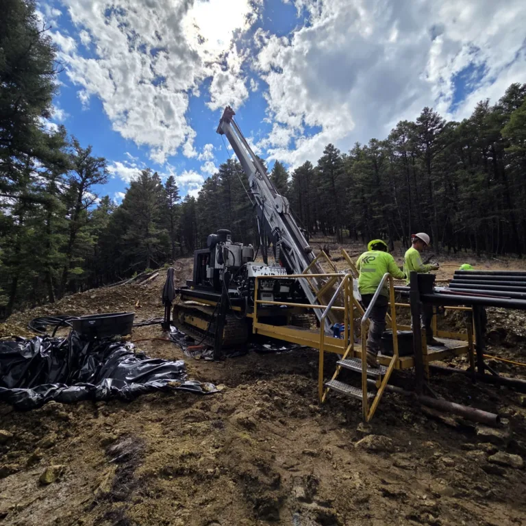 Drill crew and rig at the Smart Creek site from Domestic Metals' official photo gallery